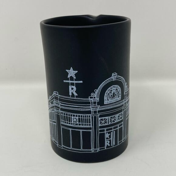 Starbucks Reserve Roastery Seattle Black Ceramic Coffee Tea Cup Mug Handle 10 oz - Picture 2 of 8
